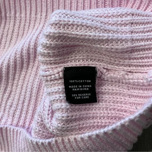 525 America Sweater Womens  Pullover Cable Pink Orange Preppy Casual - Picture 3 of 4